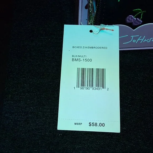 Betsey Johnson Cherry Embroidered Wallet NWT – Boxed Zip Around with Wristlet - Picture 6 of 7